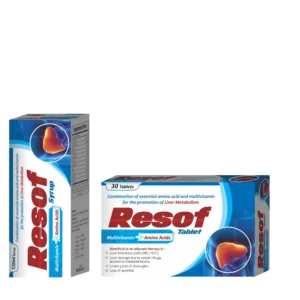 Resof Tablets support liver metabolism and overall liver health with a unique blend of multivitamins and essential amino acids. Discover how Resof Tablets help protect, strengthen, and rejuvenate your liver naturally.